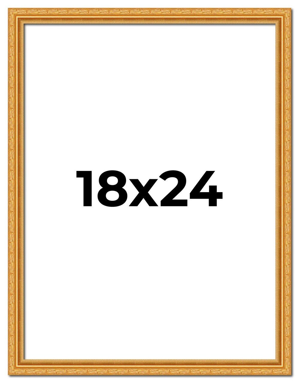 18x24 Solid Wood Antique Picture Frame with UV-Resistant Acrylic & Acid-Free Backing, Available in 4 Finishes: Bronze, Gold, Silver, and Gold with Black